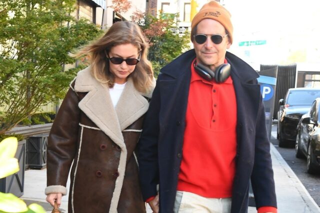 Gigi Hadid e Bradley Cooper de mãos dadas em clima frio de outono e mais fotos de estrelas


