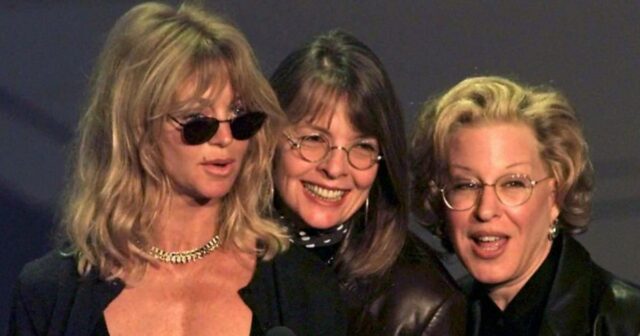 Atrizes norte-americanas (LR): Goldie Hawn, Diane Keaton e