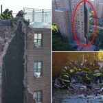 Grande parte do prédio do Bronx cai nas ruas após a explosão de gás, milagrosamente não ferindo ninguém