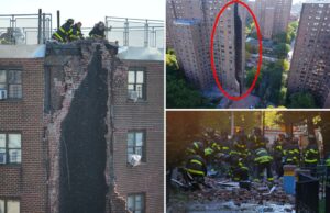 Grande parte do prédio do Bronx cai nas ruas após a explosão de gás, milagrosamente não ferindo ninguém Grande parte do prédio do Bronx cai nas ruas após a explosão de gás, milagrosamente não ferindo ninguém