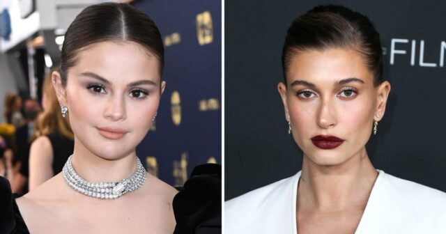 Hailey Bieber critica relatos 'frustrantes' de competição de marca com Selena Gomez 

