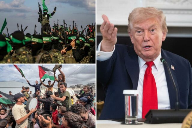 O presidente dos EUA, Trump, falando durante uma mesa redonda sobre o movimento Antifa.