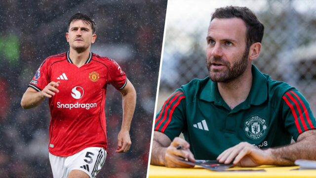 Harry Maguire jogando contra o Chelsea
