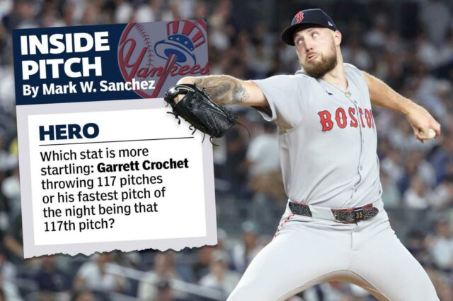 Garrett Crochet manteve o Yankees em uma corrida por mais de 7 2/3 entradas na vitória do Red Sox Game 1 Wild Wild.