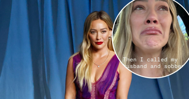 Hilary Duff compartilha foto chorando depois de espirrar café em hilaryduff_3750644813747369229