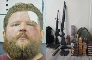 Homem armado do Alabama acusado de ameaçar rabinos, imãs e outros em vários estados do sul Mugshot de Jeremy Wayne Shoemaker com um curativo na testa.