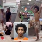 Homem sem camisa na Flórida bate em clientes com prateleira de metal durante briga dentro do supermercado Publix