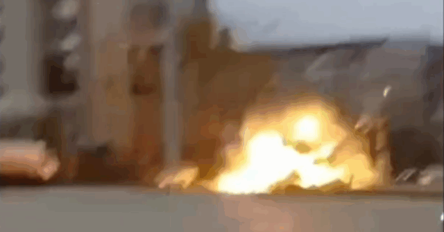 Imagens mostram momento em que drone russo ataca jardim de infância ucraniano

