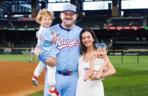 Jake Hamburger da MLB e a outra metade Ashlyn lembram-se de procurar por uma menina com transtorno de down Jake Burger, Ashlyn Burger, Brooks e Penelope