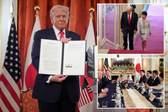 Japão se junta à lista de países que nomeiam Trump Japão se junta à lista de países que nomeiam Trump para o Prêmio Nobel da Paz depois de declarar a 'Idade de Ouro' da aliança