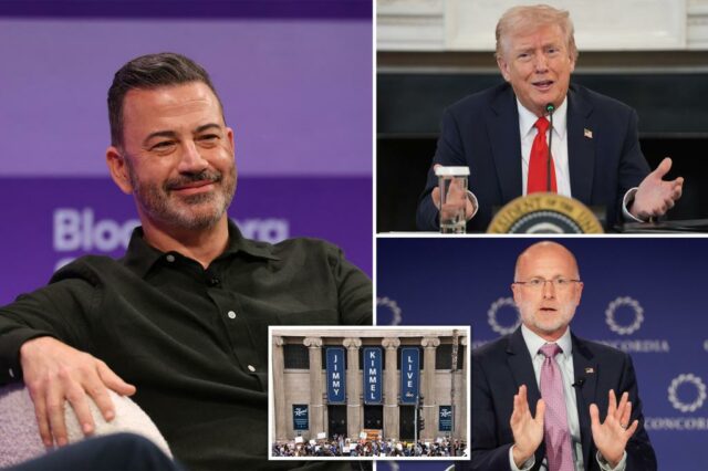 Jimmy Kimmel diz que ‘adoraria’ ter Trump em seu programa: ‘Vou perguntar a ele’

