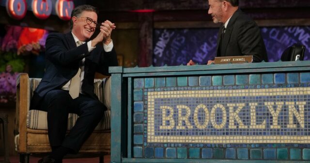 Jimmy Kimmel e Stephen Colbert aparecem nos programas de cada um dos outros: os 5 minutos ideais 

