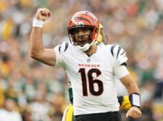 Joe Flacco, do Bengals, empata documento de Tom Brady em boa sorte sobre Steelers cincinnati bengals quarterback joe burrow