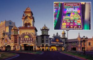 Jogador de Nevada transforma aposta de $ 3 em jackpot de $ 1 milhão na máquina caça-níqueis progressiva ‘Wheel of Fortune’ Máquina caça-níqueis Wheel of Fortune mostrando um jackpot de $ 1.048.675,87.