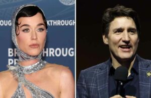 Katy Perry dá a mão a Justin Trudeau no primeiro look significativo Katy-Perry-e-Justin-Trudeau-Pack-no-PDA-promoção