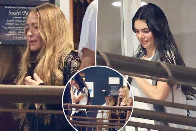 Kendall Jenner e Mary-Kate Olsen saem para um jantar inesperado em Los Angeles

