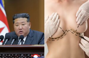 Kim Jong Un ordenou repressão de emergência nas cirurgias de aumento de mama ‘anti-socialista’: relatórios Kim Jong-un falando na Assembléia Popular Suprema em Pyongyang.