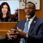 Kristi Noem Slams 'ilusória' prefeito de Chicago que deixou a cidade se tornar 'zona de guerra' enquanto Trump implanta a Guarda Nacional