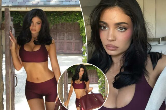 Kylie Jenner surpreende os fãs com cabelo na altura dos Kylie Jenner surpreende os fãs com cabelo na altura dos ombros e novo visual esportivo