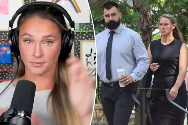 Kylie Kelce revela chorosamente que descobriu sobre o aborto passado no aniversário de Jason: 'Isso ainda dói'

