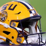 A LSU college football helmet
