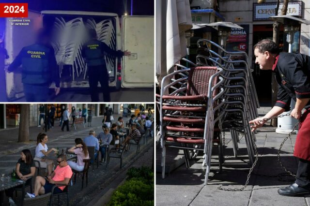 Ladrões são pegos roubando mais de 1.000 cadeiras de restaurante na Espanha

