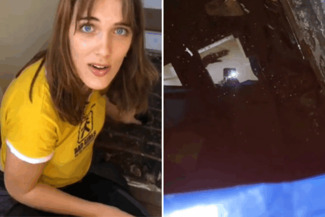 Lady ganha nova residência e descobre piscina escondida sob o piso 

