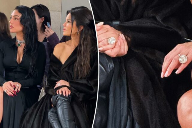 Lauren Sánchez e Georgina Rodríguez colocaram anéis multimilionários em exibição no Balenciaga Fashion Show

