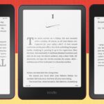 Um grupo de dispositivos eletrônicos Kindle básicos