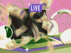 Black Friday Deals Live Blog 2025: as melhores vendas antecipadas da Black Friday, tudo em um só lugar Um laptop com um vórtice de notas de dólar e uma câmera e um fone de ouvido sendo sugados com a palavra