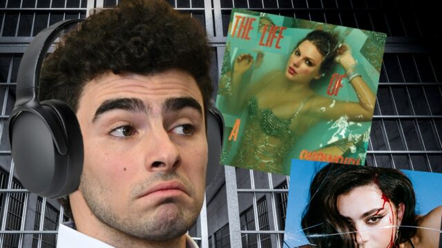 Luigi Mangione ouvindo Taylor Swift e Charli XCX atrás das Luigi Mangione ouvindo Taylor Swift e Charli XCX na prisão getty comp