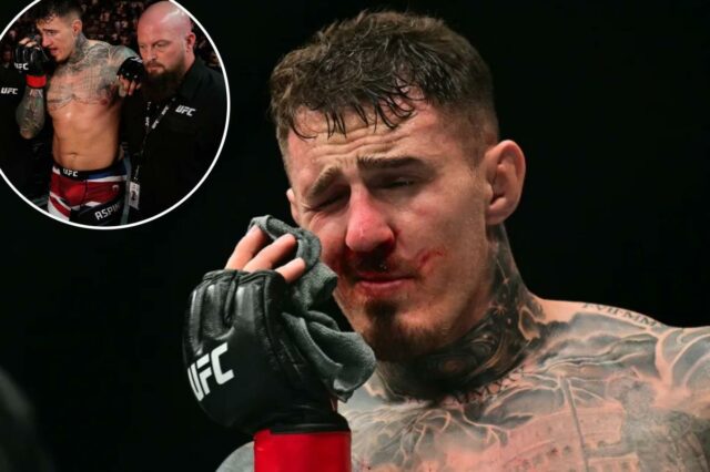 Luta entre Tom Aspinall e Ciryl Gane no UFC 321 Luta entre Tom Aspinall e Ciryl Gane no UFC 321 termina com polêmico no contest após cutucada dupla no olho