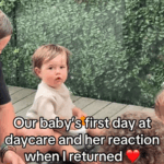 Dre filmou a reação de sua filha.