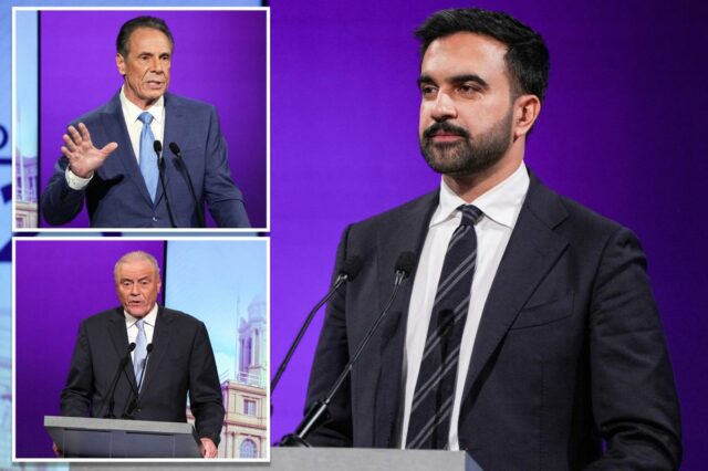 Mamdani começa a suar e não dá detalhes enquanto Cuomo e Sliwa repetidamente o encurralam durante o acirrado debate para prefeito de Nova York

