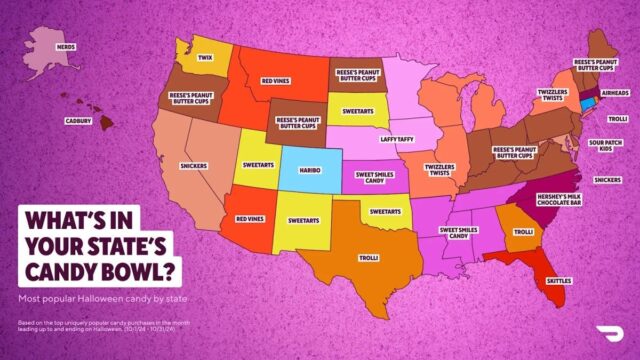 Candy Map of America DoorDash