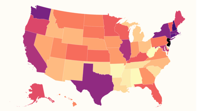 Mapa revela estados com menor imposto imobiliário 

