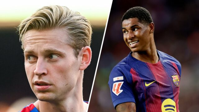 Marcus Rashford comemora a pontuação para Barcelona vs Newcastle United na Liga dos Campeões