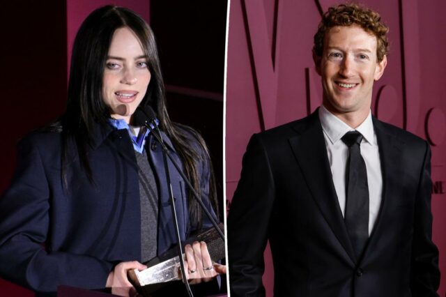 Mark Zuckerberg reage estranhamente quando Billie Eilish chama bilionários por Mark Zuckerberg reage estranhamente quando Billie Eilish chama bilionários por riqueza extrema