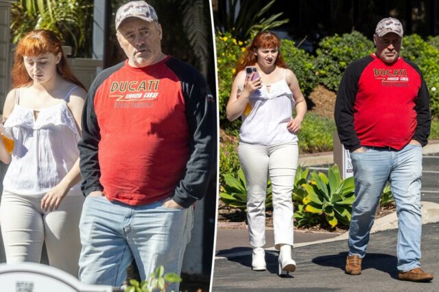 Matt LeBlanc e sua filha Marina, 21, fazem raros passeios em família na Califórnia

