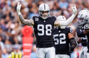 Maxx Crosby dos Raiders está em dúvida para retornar com lesões preocupantes Maxx Crosby, Las Vegas Raiders