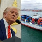 Trump em frente a um retrato de Reagan