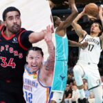 Michael Porter Jr., nº 17 do Brooklyn Nets, vai até a cesta durante o jogo contra o Charlotte Hornets em 22 de outubro de 2025 no Spectrum Center em Charlotte, Carolina do Norte.