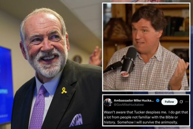 Mike Huckabee responde ao discurso ofensivo de Tucker Carlson sobre o ‘vírus cerebral’ do sionismo cristão

