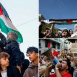 Milhões de manifestantes Strike, março na Espanha, Itália, Portugal para protestar contra a guerra em Gaza