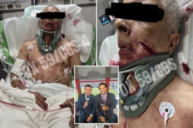 Motorista de caminhão supostamente criticado por Mark Sanchez na foto no hospital com ferimentos sangrentos depois de esfaquear ex Jets QB

