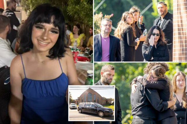 NJ adolescente menina na morte aclamada como 'maravilhosa jovem' como parentes chorosos, amigos se reúnem para o funeral

