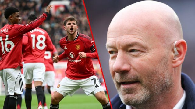 Mason Mount comemora durante a partida da Premier League entre o Manchester United e o Sunderland em Old Trafford em 2025 em Manchester, Inglaterra.