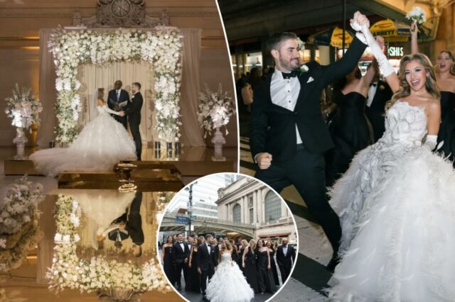 Noiva de Nova York se deleita com o casamento dos sonhos na Grand Central - o primeiro centro icônico em mais de uma década: 'A melhor festa de todas'


