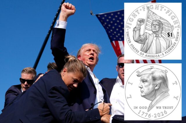 Nós lançarmos o Special Trump Silver Dollar para celebrar a 250ª dos Estados Unidos

