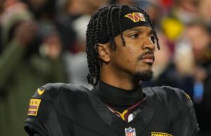 Nova atualização coloca muito mais estresse em Jayden Daniels vs Cowboys dos líderes Washington Commanders quarterback Jayden Daniels.